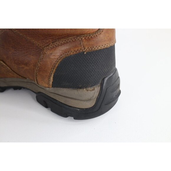 Vintage Carhartt Mens Size 10.5 W Distressed Steel Toe Leather Work Boots Brown main image 9